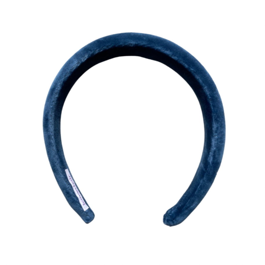 Bandolete Kate em Veludo Azul Vintage