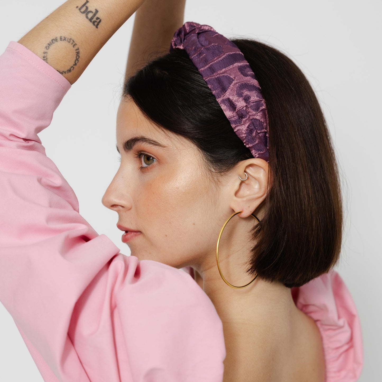 Bandolete Olívia Jacquard em Malva