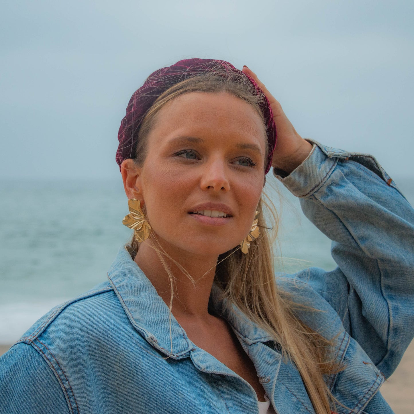 Bandolete Suzy Veludo em Bordeaux