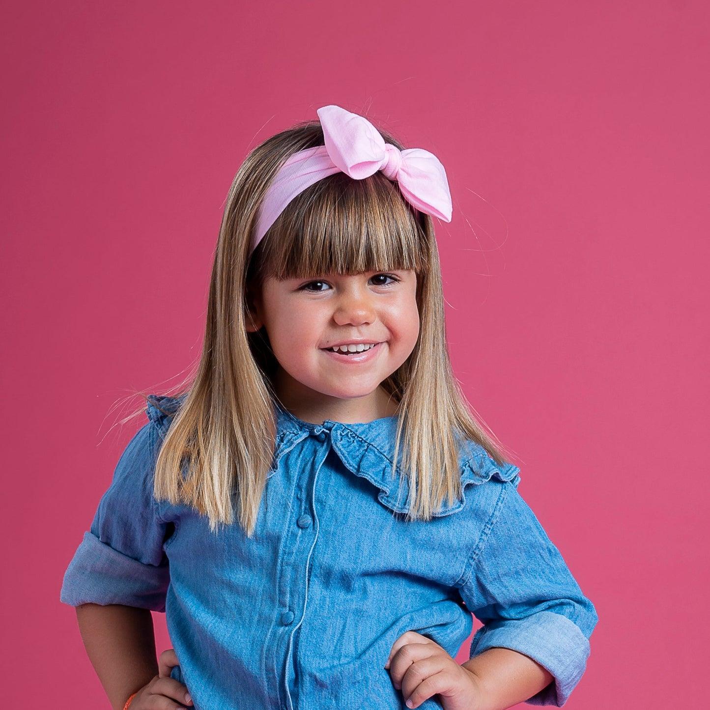 Fita Mary Bow em Cor-de-Rosa Pastel