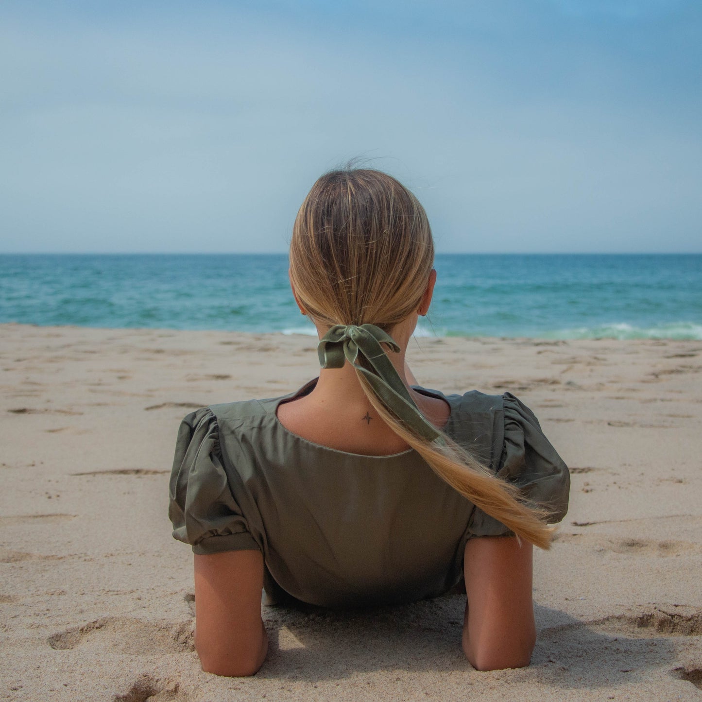 Laço Helena Veludo Verde Floresta