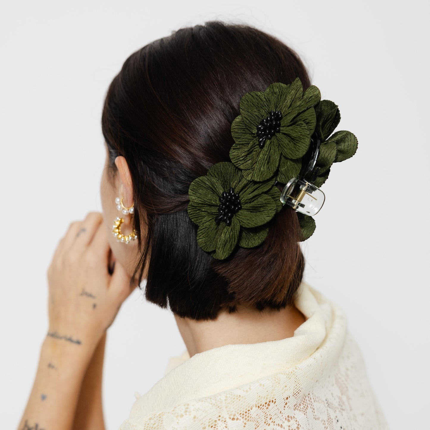 Mola Poppy em Verde Escuro