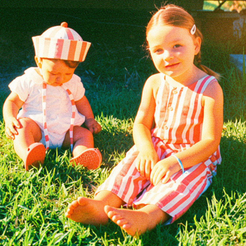 Petit Pipa Sailor Hat Terracota sripes