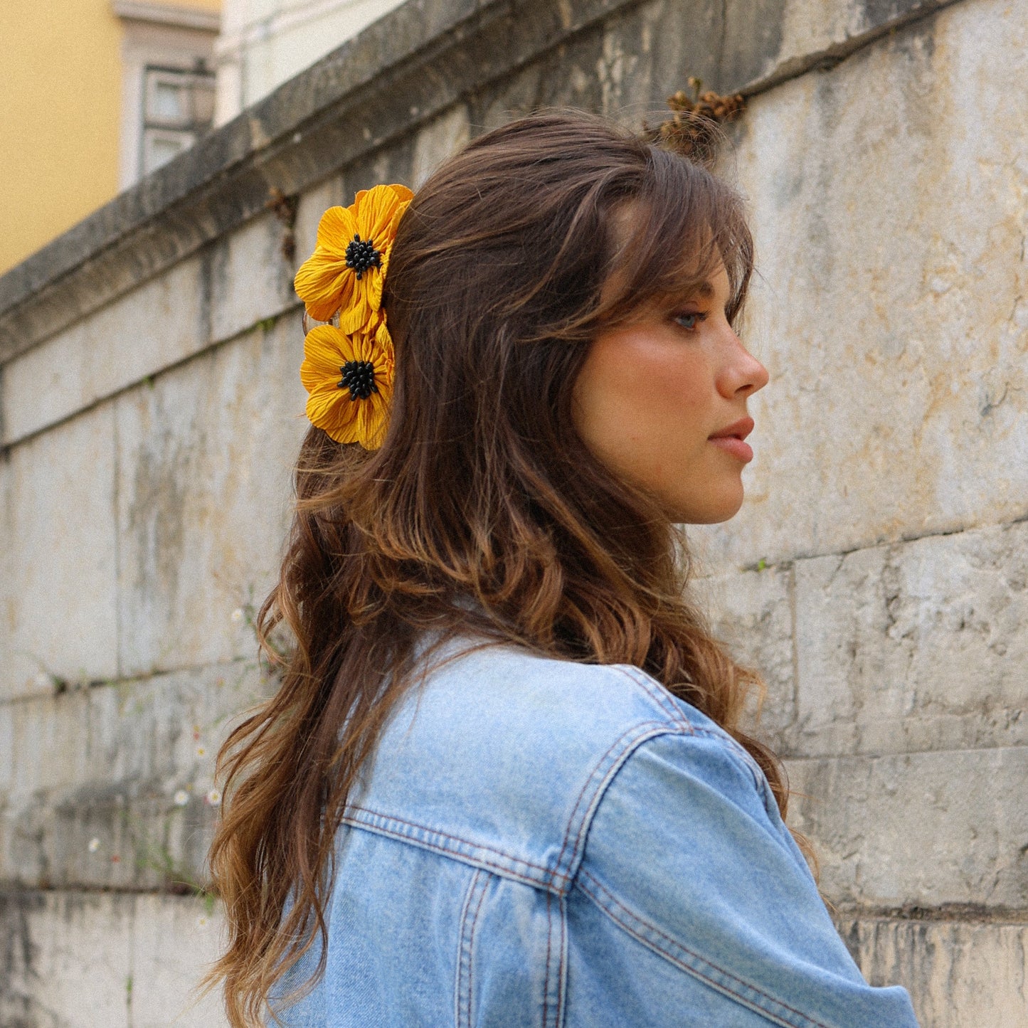 Mola Poppy em Amarelo