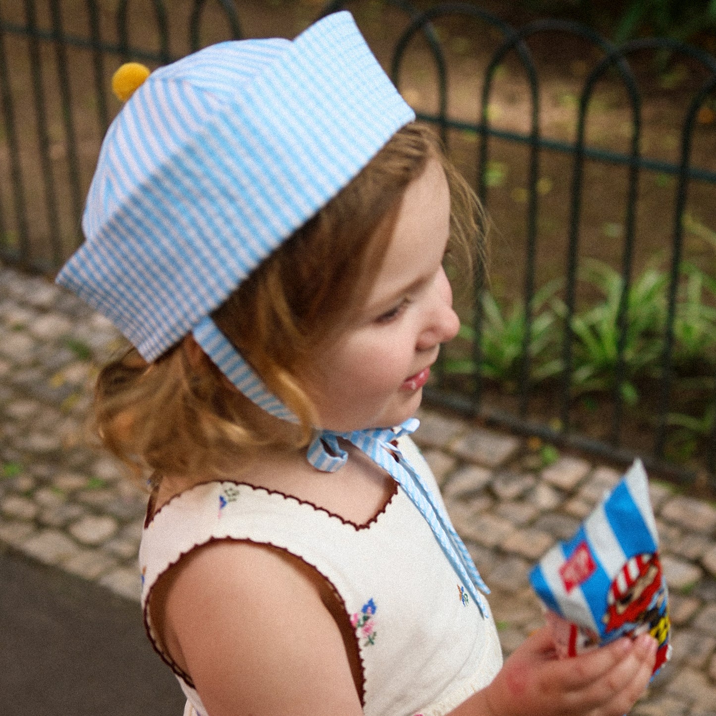 Petit Pipa Sailor Hat Tropical gelato - Blue stripes