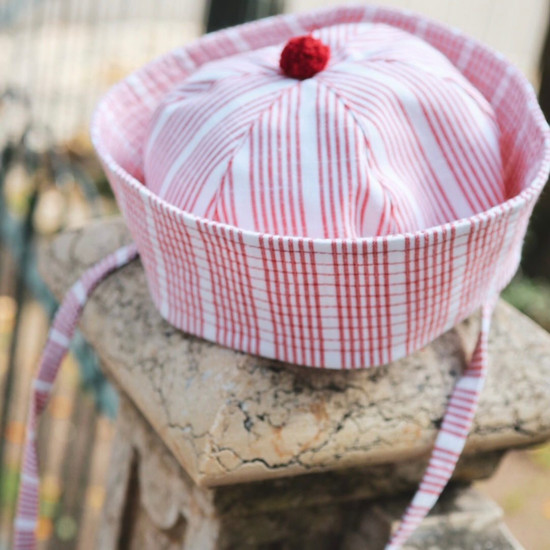 Petit Pipa Sailor Hat Red Marine Stripes