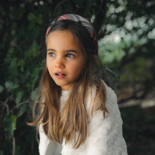 Bandolete Amelie XL Escocês Branco