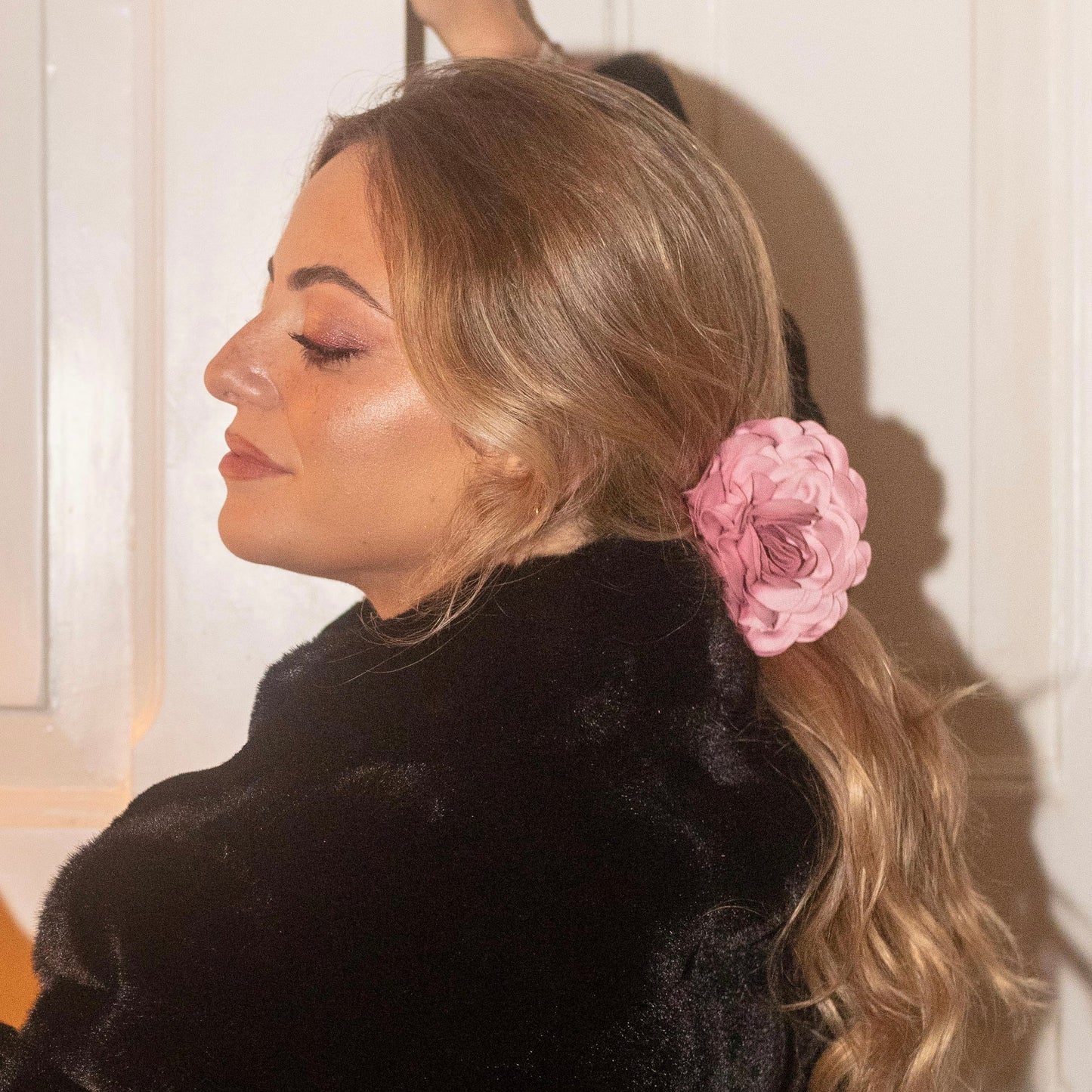 Mola Camélia em Cor-de-Rosa Velho
