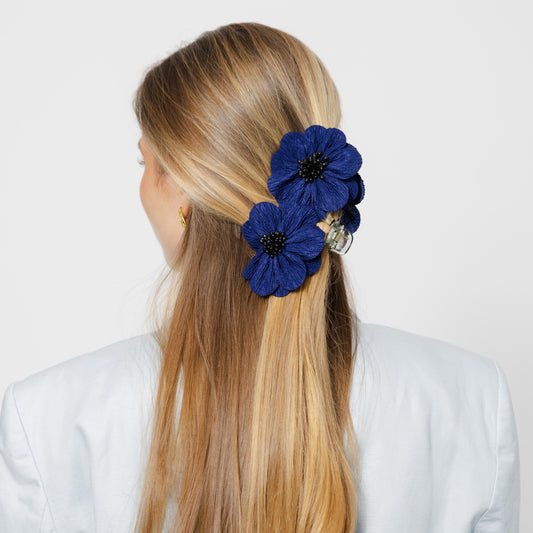 Mola Poppy em Azul Noite