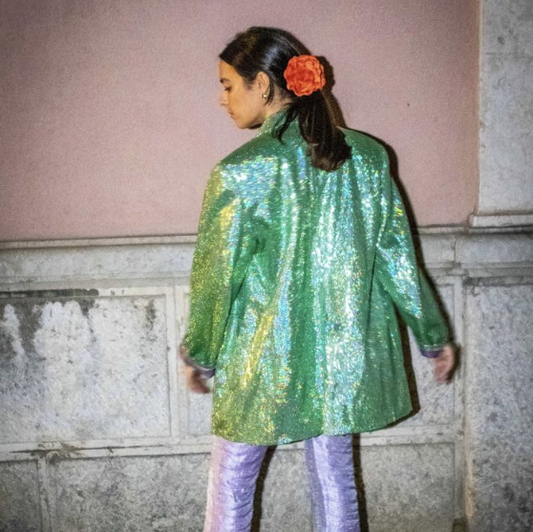 Mola Camélia em Cor-de-Laranja