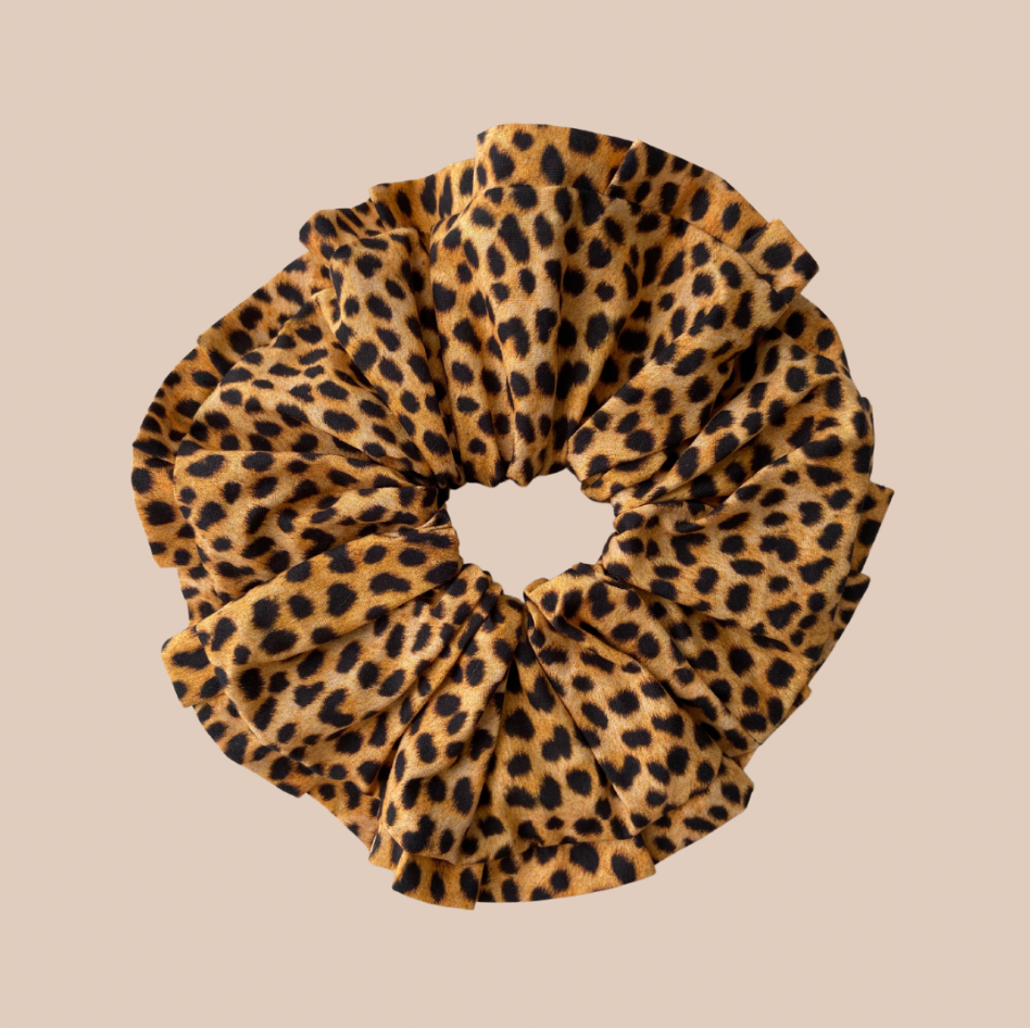 Scrunchie Folho em Animal Print