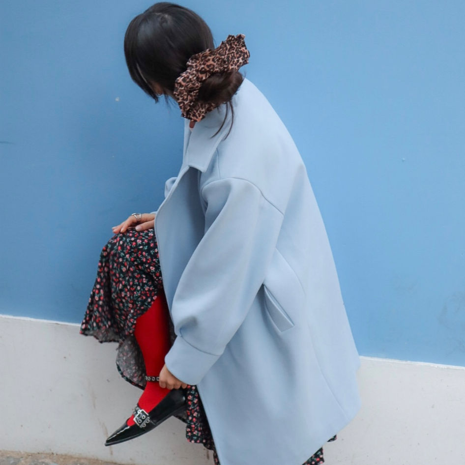 Scrunchie Folho em Leopard Print