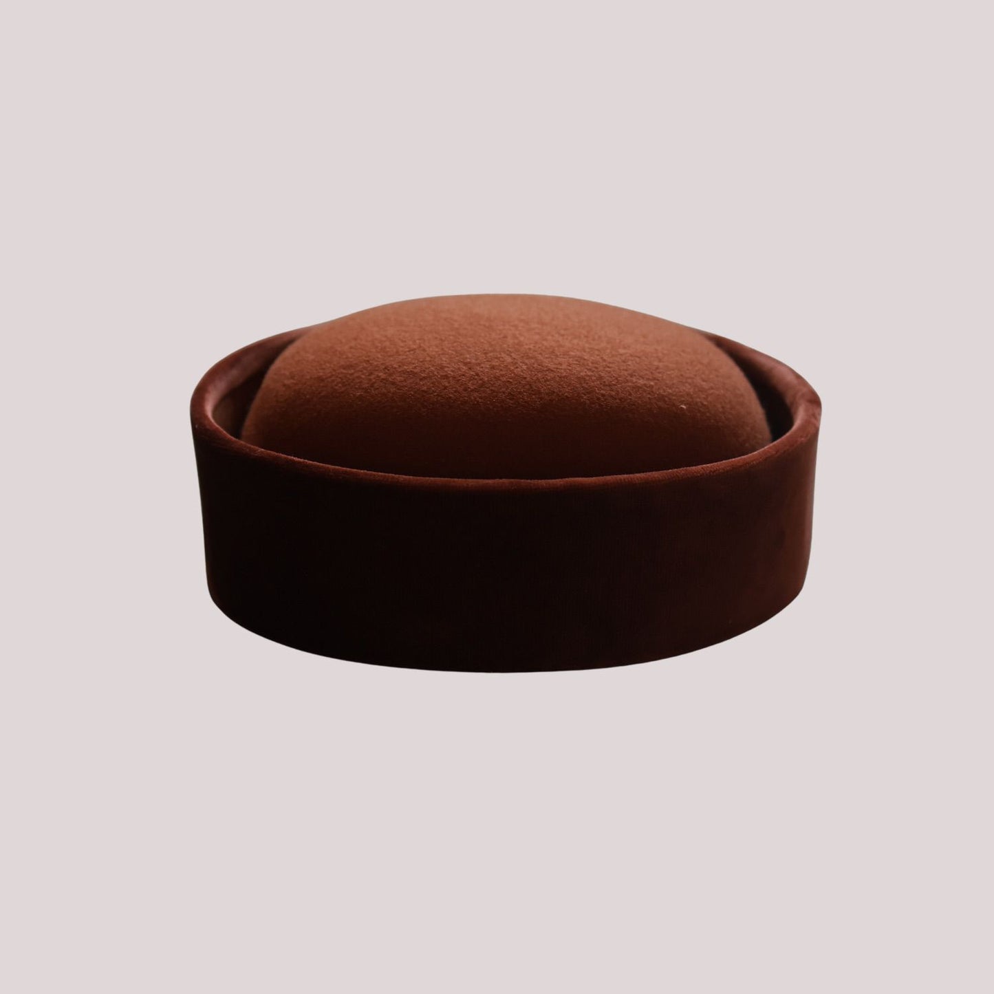 Jacqueline Pillbox Hat Terracota