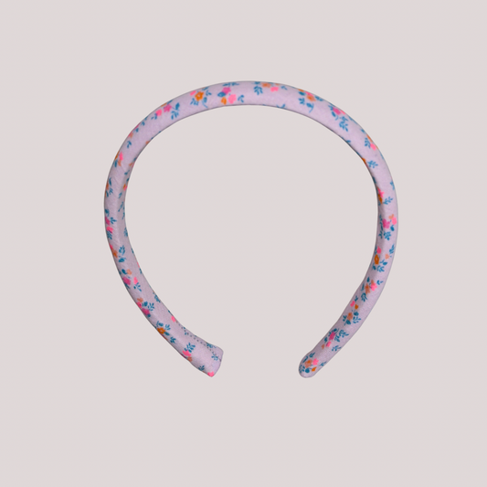 Bandolete Amelie Cotton Lavanda Flores Cor-de-Rosa