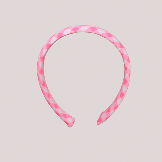 Bandolete Amelie em Vichy Cor-de-Rosa Neon