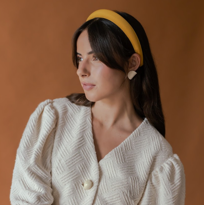Bandolete Kate Veludo em Amarelo