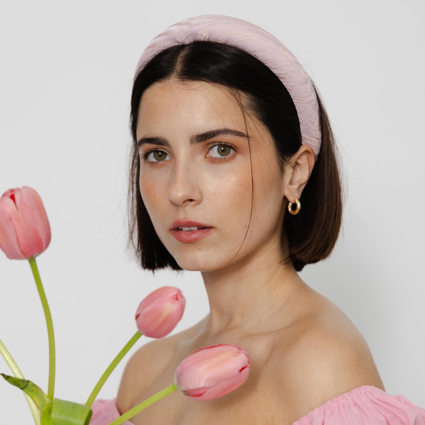 Bandolete Kate Jacquard Cor-de-Rosa Velho