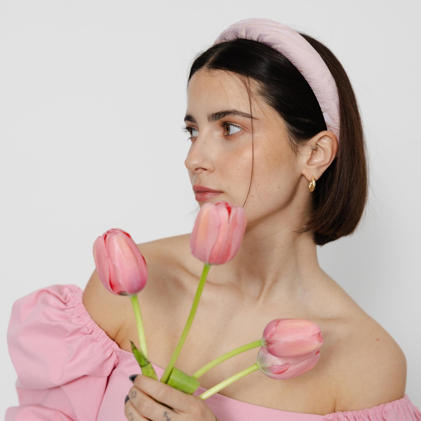 Bandolete Kate Jacquard Cor-de-Rosa Velho