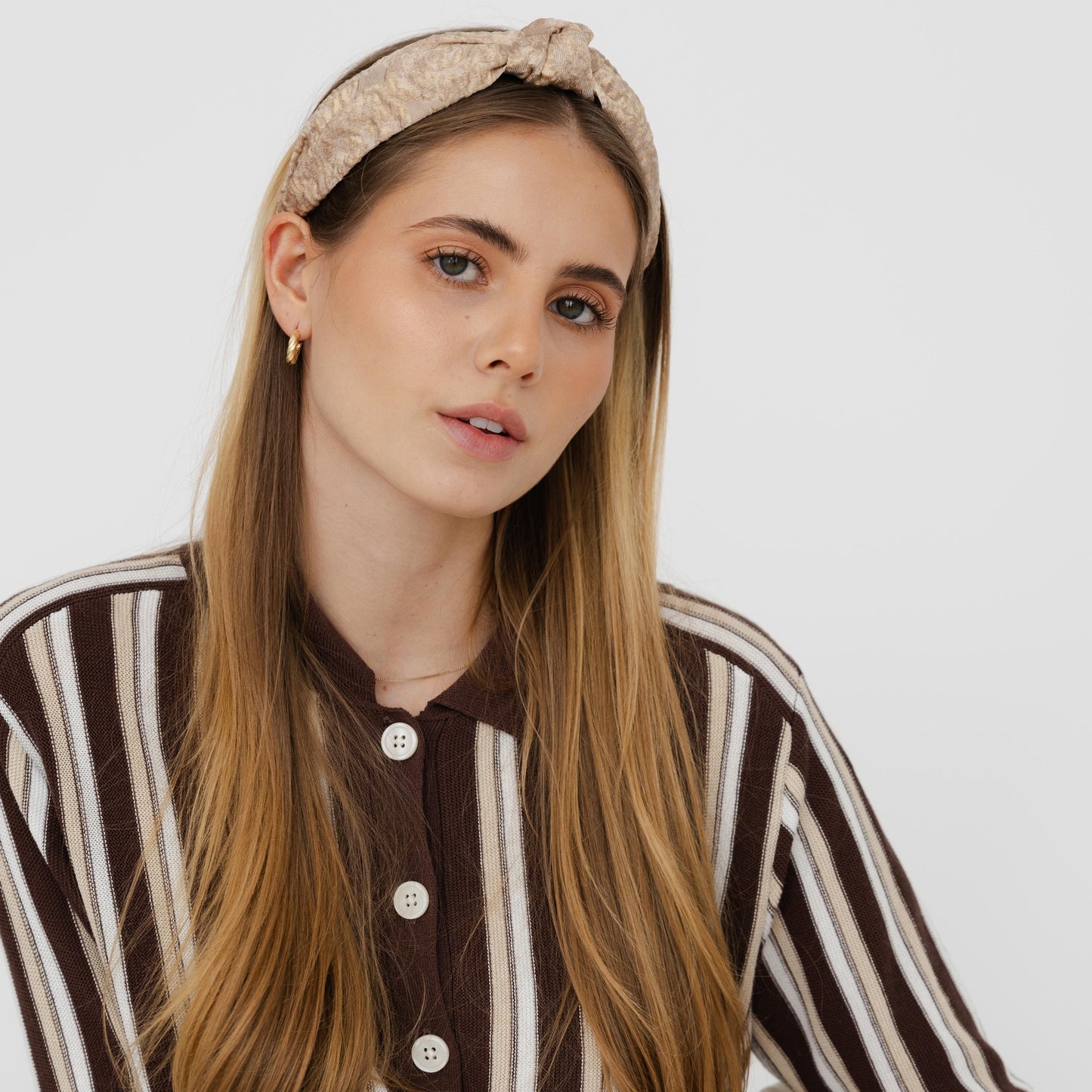 Bandolete Olívia Jacquard em Dourado