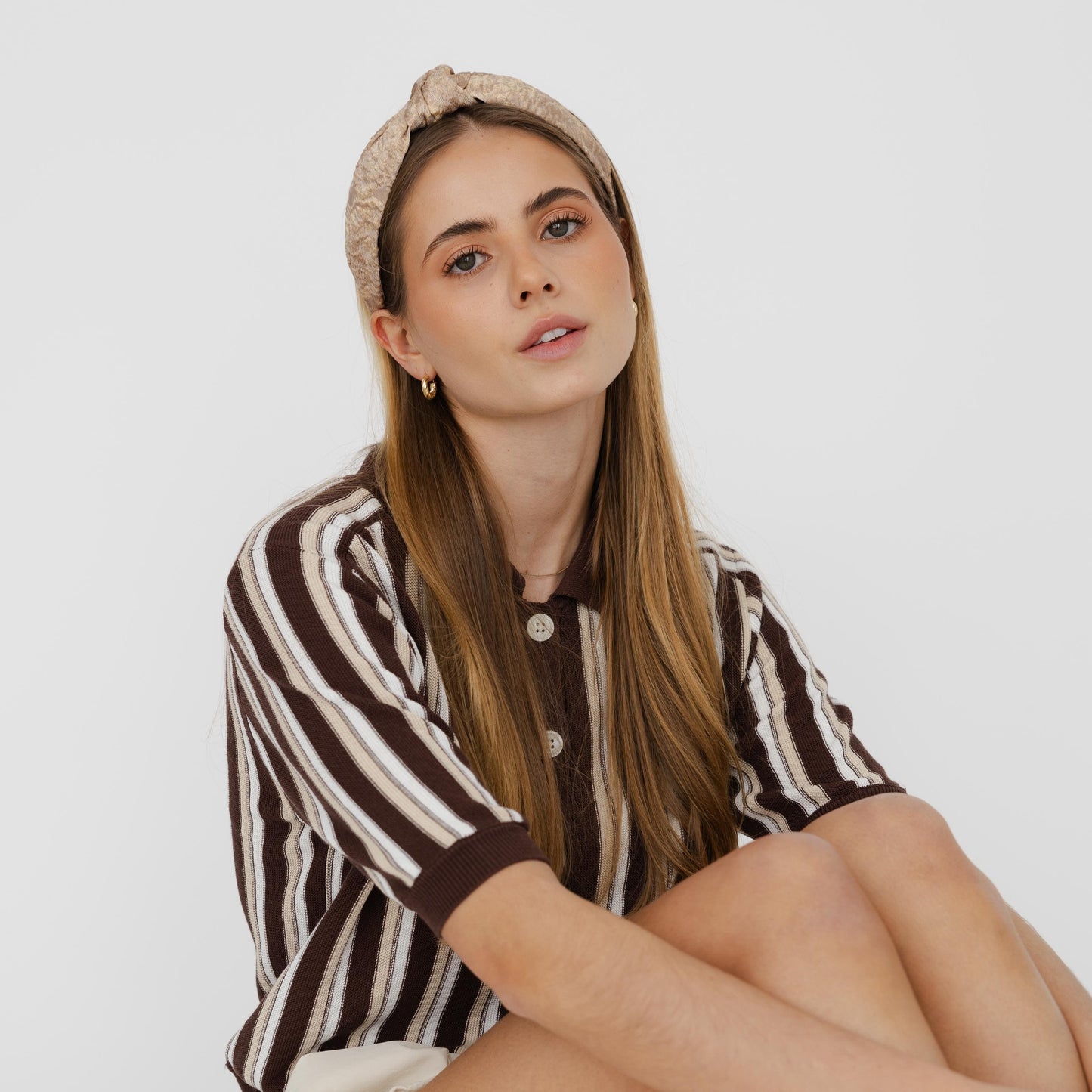 Bandolete Olivia Jacquard Dourada