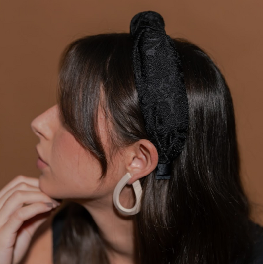 Bandolete Olívia Jacquard em Preto