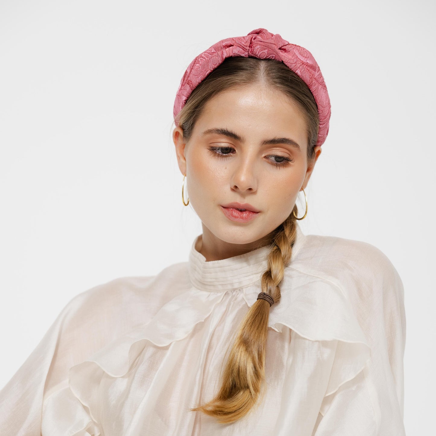 Bandolete Olivia Jacquard Cor-de-Rosa Pó