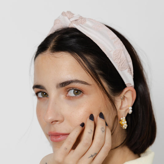 Bandolete Olívia Jacquard em Cor-de-Rosa Velho