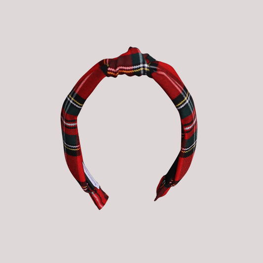 Bandolete Olivia Kids em Tartan Encarnado