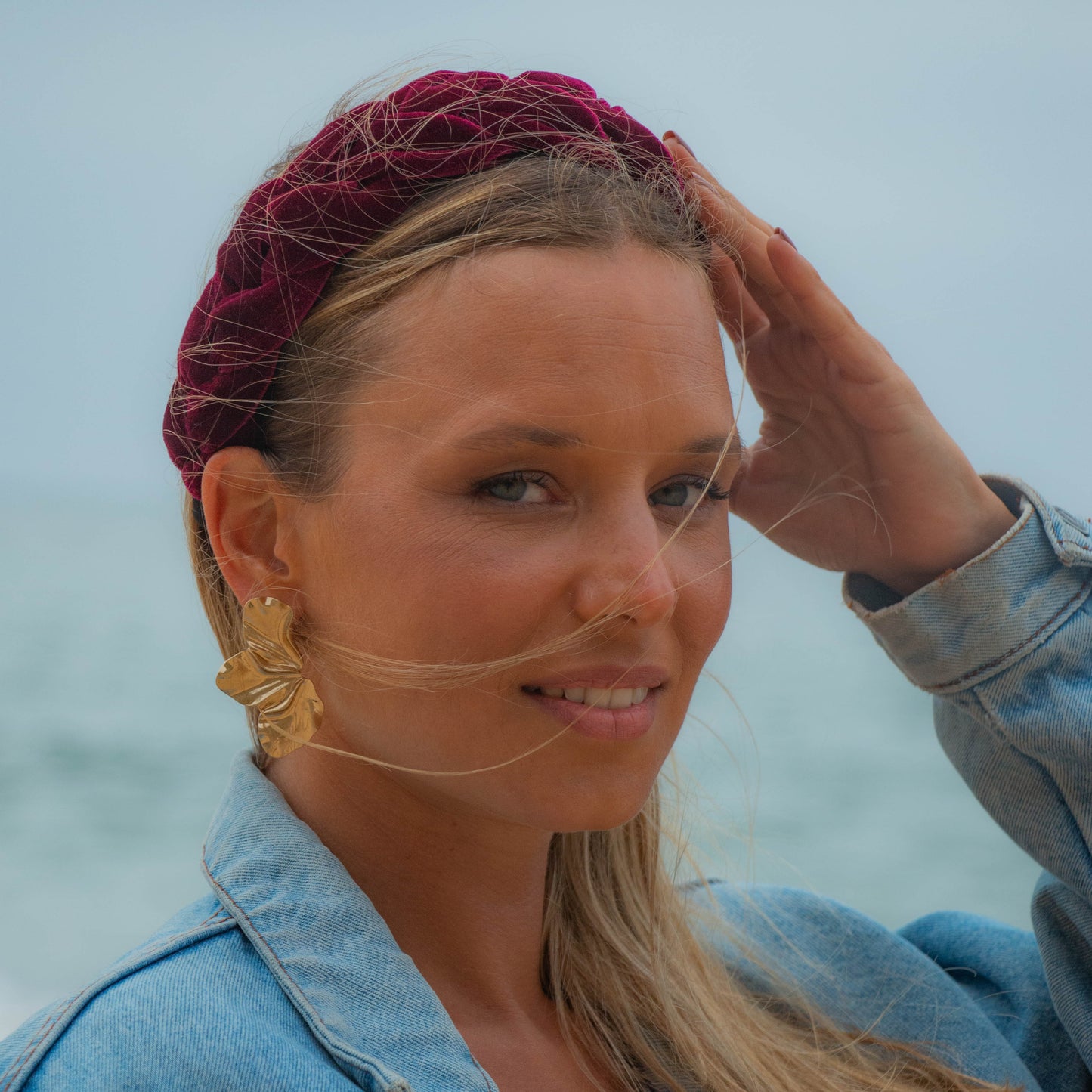 Bandolete Suzy Veludo em Bordeaux