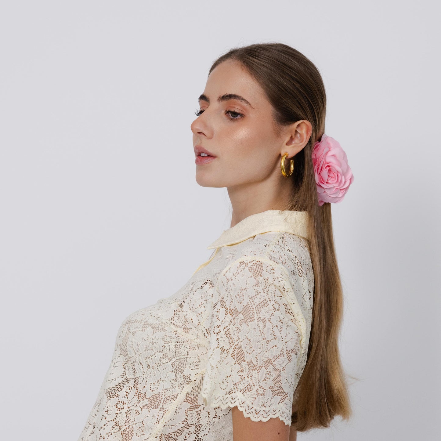 Mola Camélia em Cor-de-rosa Pastilha