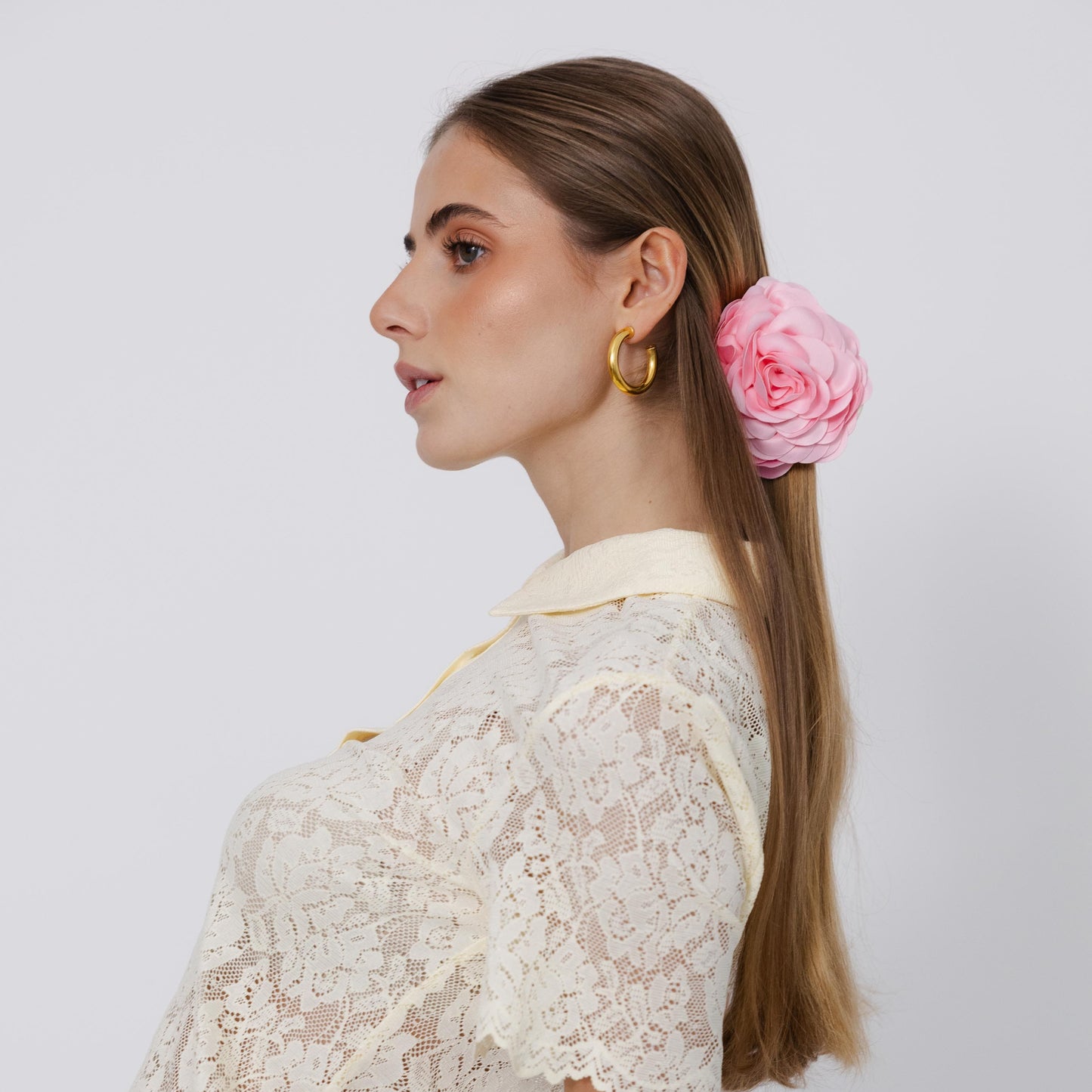 Mola Camélia em Cor-de-rosa Pastilha