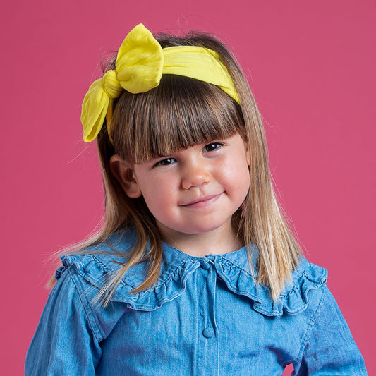 Fita Mary Bow em Amarelo