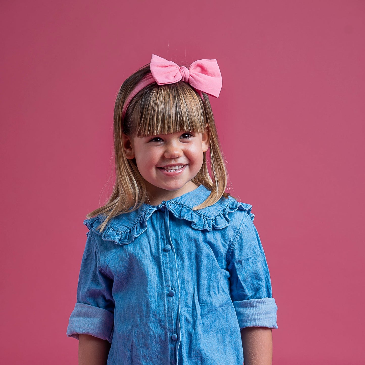 Fita Mary Bow em Cor-de-Rosa
