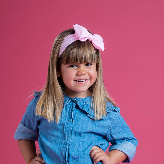 Fita Mary Bow em Cor-de-Rosa Pastel