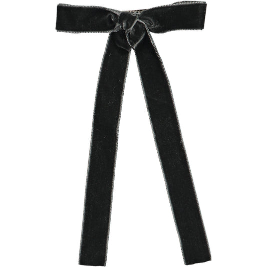 Laço Helena em Veludo Cinzento