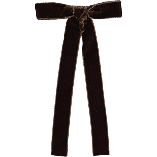 Laço Helena em Veludo Castanho