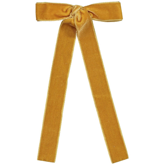 Laço Helena em Veludo Amarelo