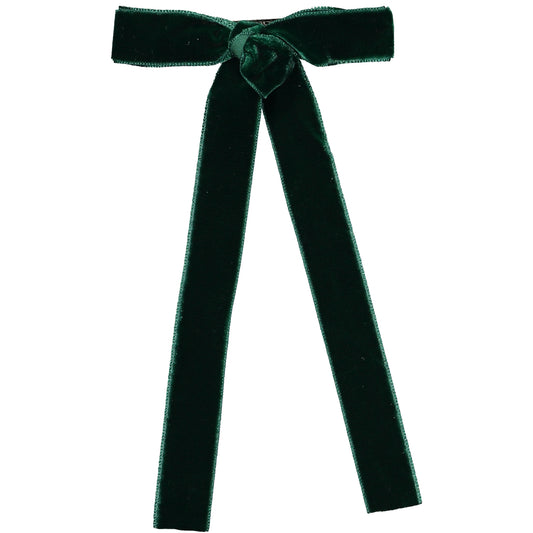 Laço Helena em Veludo Verde Escuro