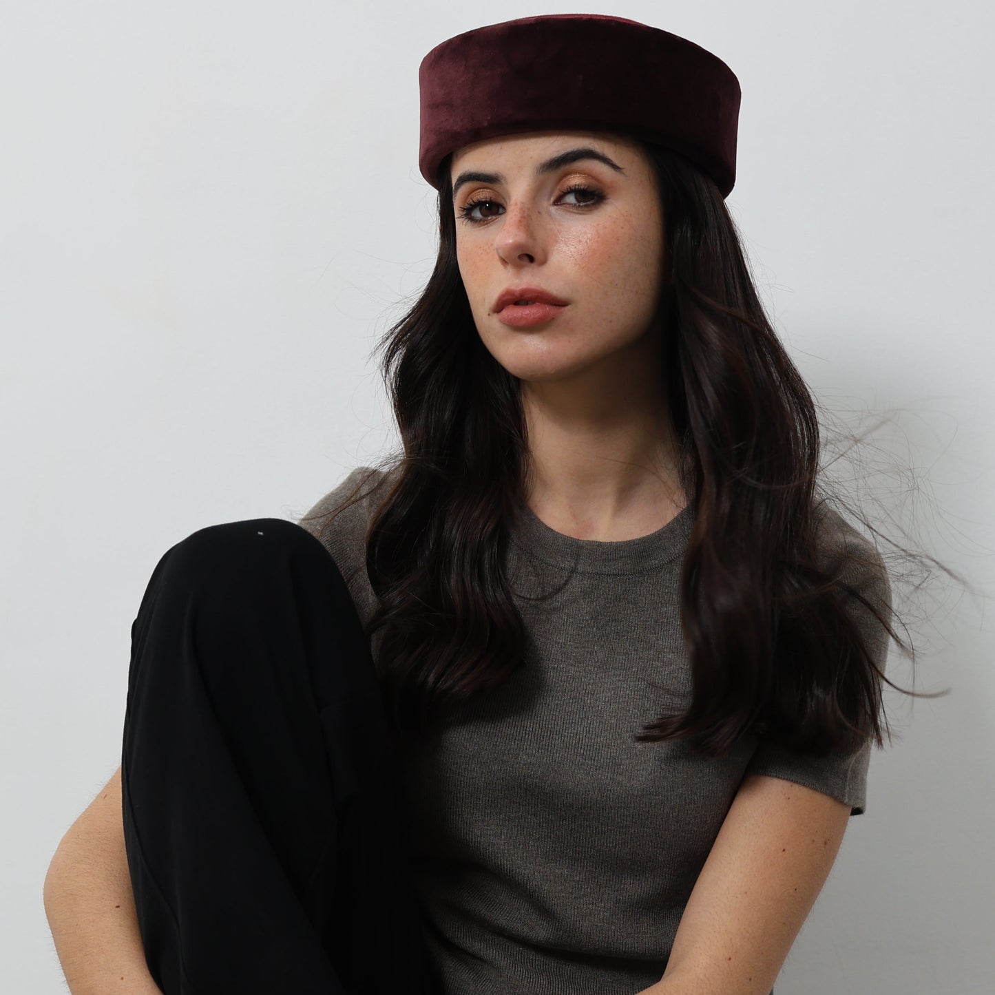Jacqueline Hat Burgundy