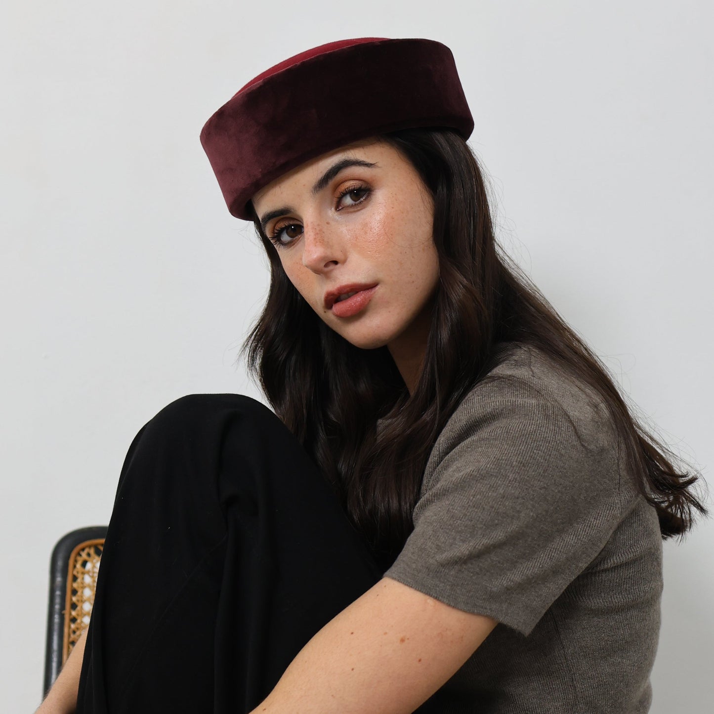 Jacqueline Hat Burgundy