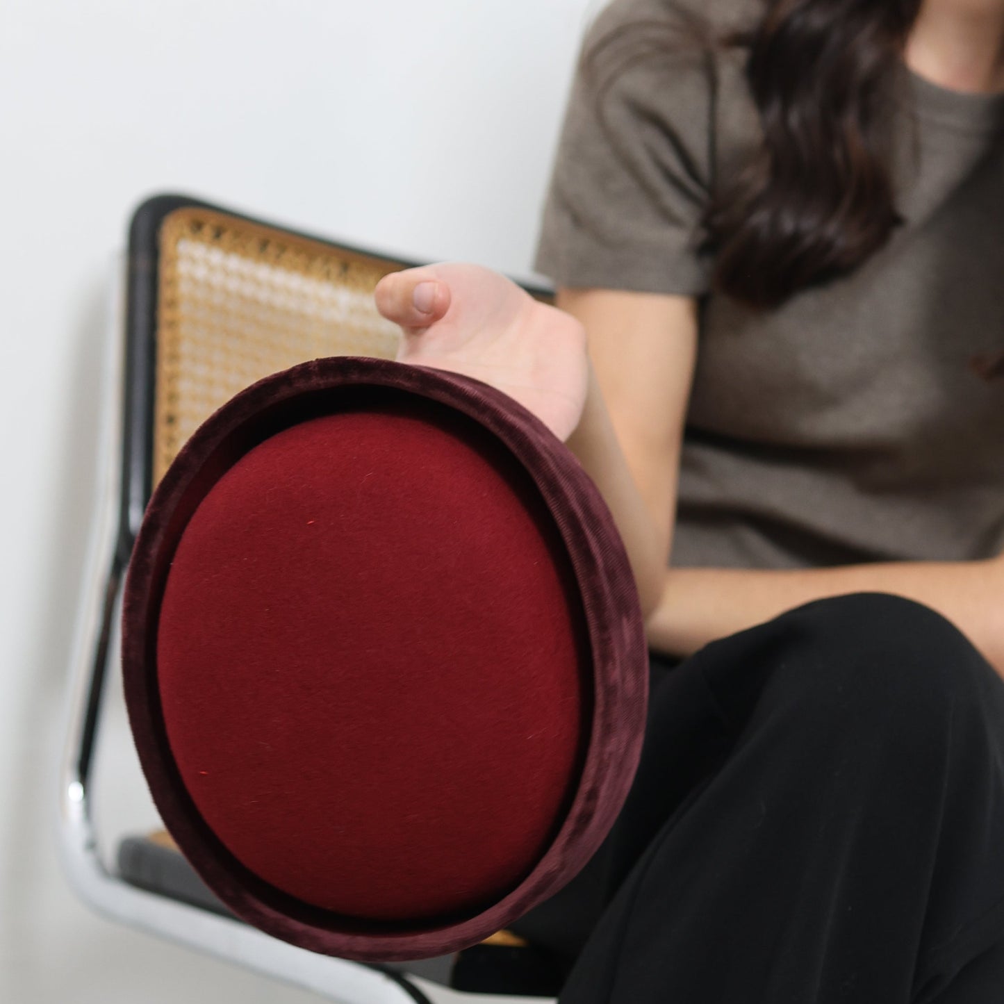 Jacqueline Hat Burgundy