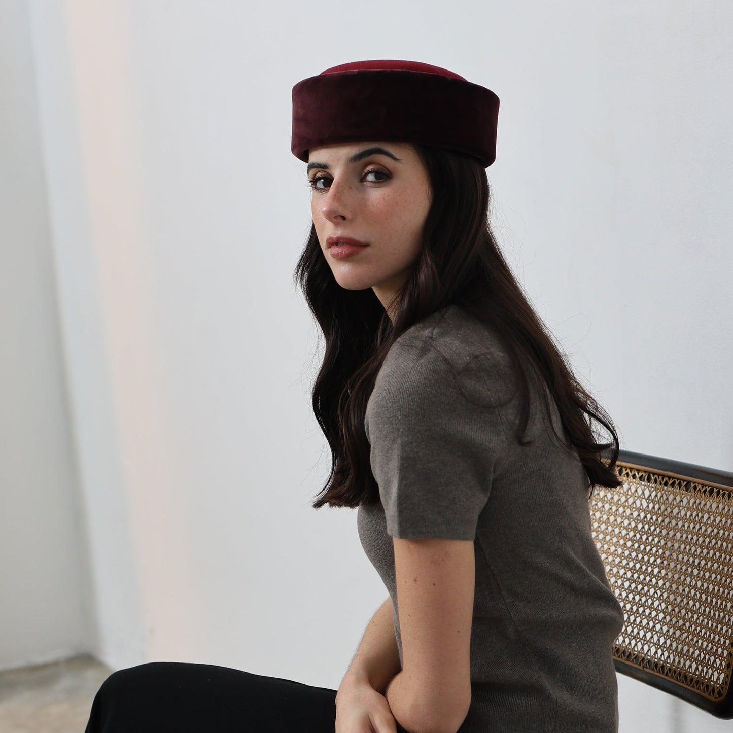 Jacqueline Hat Burgundy