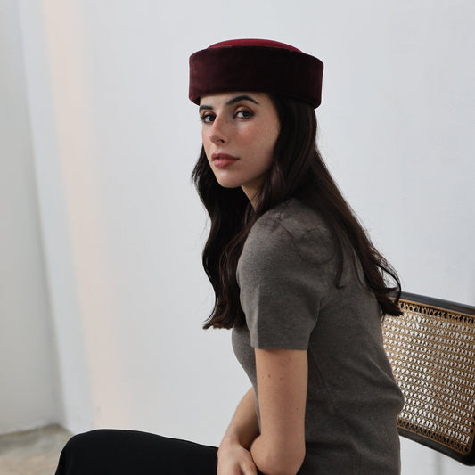 Jacqueline Hat Burgundy