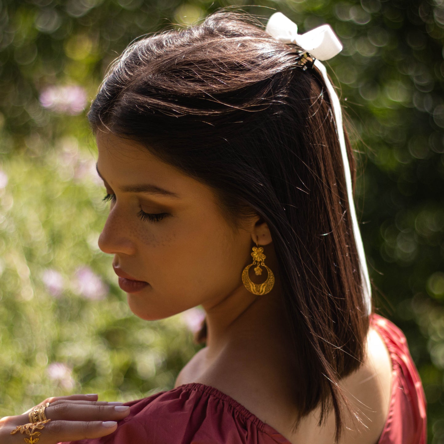 Laço Helena em Veludo Off-White