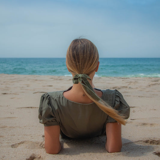 Laço Helena Veludo Verde Floresta