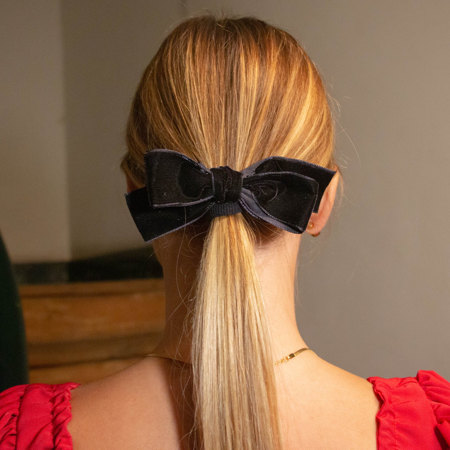 Laço Natal em Veludo Preto