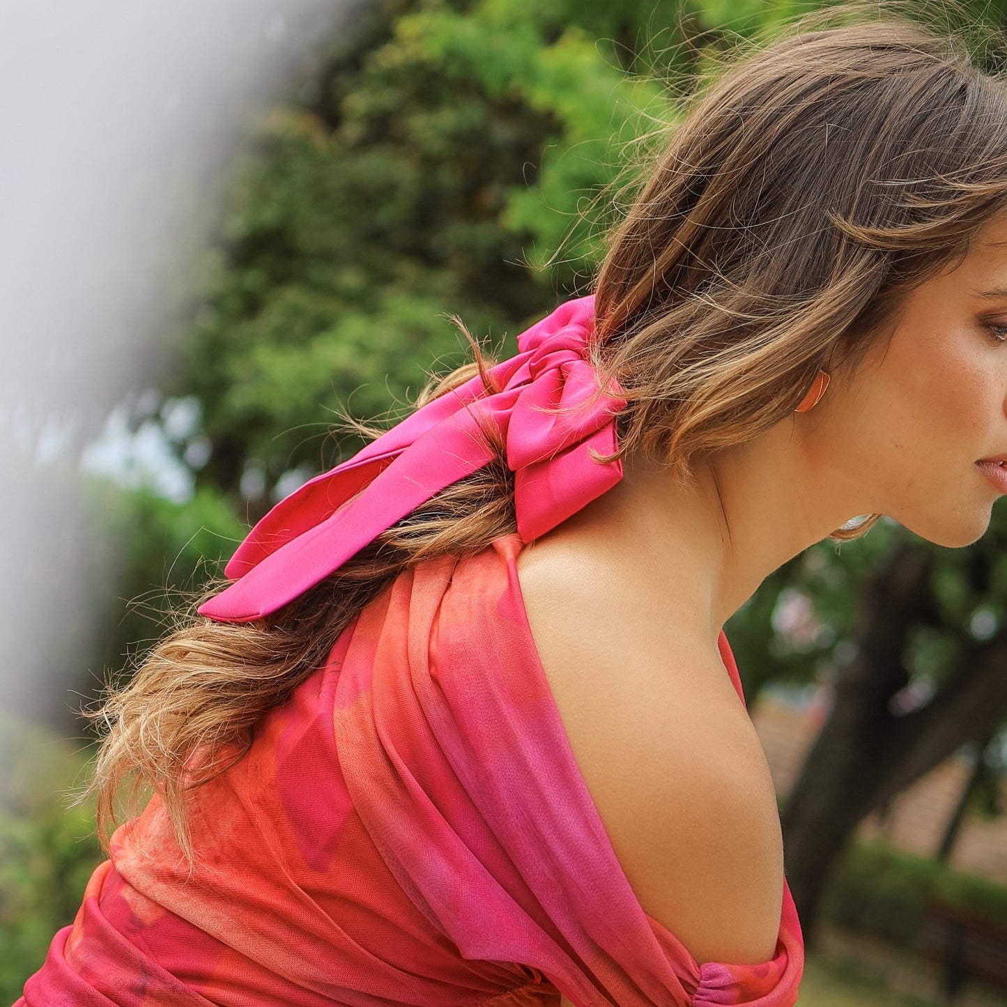 Laço Vitória em Cor-de-Rosa Framboesa