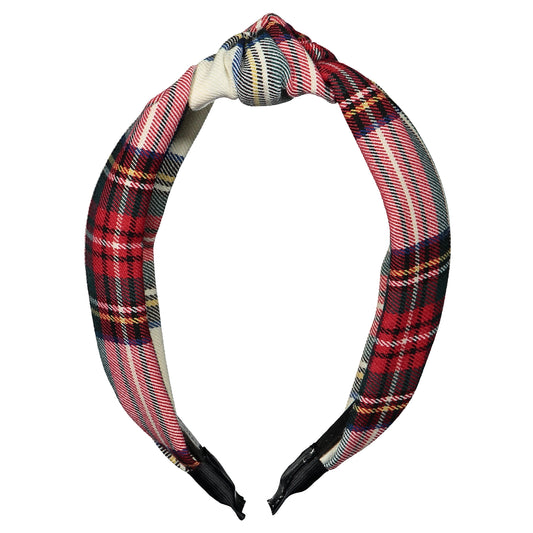 Bandolete Olivia Kids em Tartan Branco