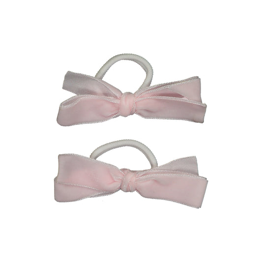 Pack de Laços Veludo Cor-de-Rosa Pastel