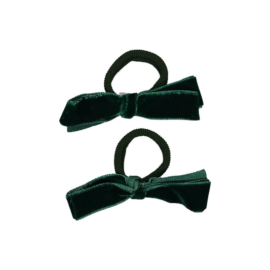 Pack de Laços Veludo Verde Escuro
